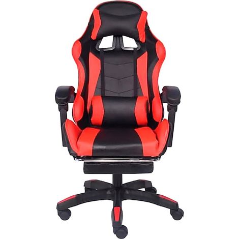 Fenixshop24 Sedia Gaming Ergonomica HLD-920 con Poggiapiedi e Supporto Lombare – Nero e Rosso (1/5)