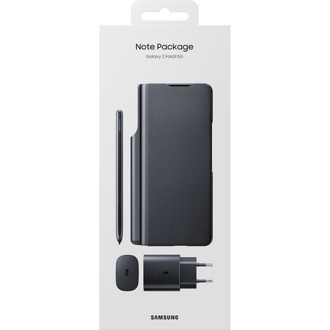 Samsung Galaxy Z Fold 3 EF-FF92K Note Package Flip Cover + S Pen &amp 25W-Adapter - Black EU