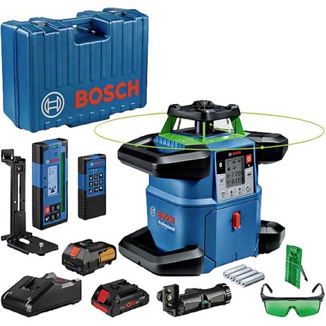Laser rotatif Bosch Professional GRL 650 CHVG avec batterie, piles, cellule, lunettes, supports, platine, en coffret - 0601061V0 (1/5)