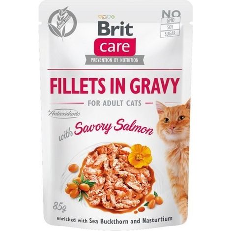 ALIMENTS HUMIDES POUR CHATS VAFO PRAHA S.R.O. BRIT CARE COT SASZ.85G FG SAUMON SAVORY 24 104-100530 (1/2)