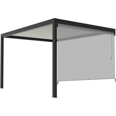 Store Latéral Non Guidé Anthracite 3m Pour Pergola S et SV ORIAL Adossée Made in France (1/5)