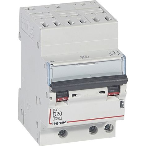Disjoncteur Modulaire DX3 3P Courbe D 20A 6kA - LEG408076