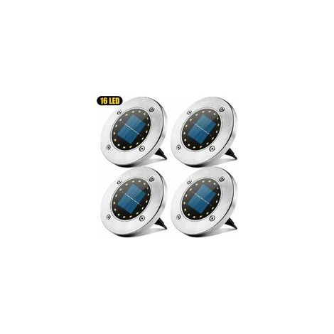 Lumière Solaire Extérieur, 16 LED Spot Lampe Solaire Jardin Etanche IP65 Pelouse Lumière Decorative pour Chemin Jardin Terrace Cour Pelouse White-4 Pieces (1/5)