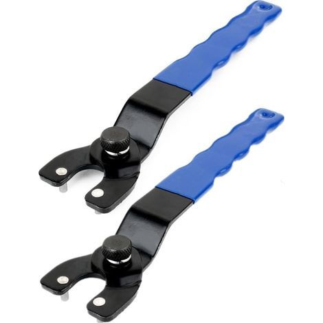 Lot de 2 clés à meuleuse d'angle réglables, clés universelles de 8 à 50 mm avec poignée en plastique pour meuleuse d'angle, avec clé (1/3)