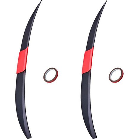 Compatibile con 2 spoiler universali per auto, spoiler posteriore regolabile, accessorio spoiler per tetto, nero + rosso