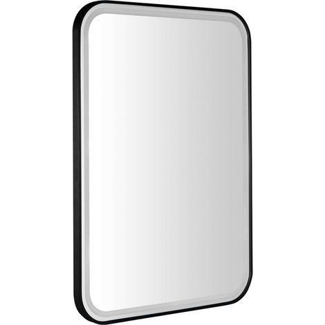 Sapho - Specchio Cetis con illuminazione a LED, 60x80 cm, nero opaco CT080 (1/5)