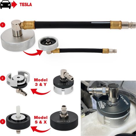 KS Tools Adapter-Satz zur Bremsentlüftung für Tesla, 3-tlg (1/5)