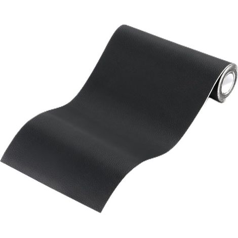 Simili Cuir Autocollant,Cuir Adhesif Reparation Canapé pour Réparation et Rénovation,Patch Cuir Auto-adhésif Rénovation en Cuir pour Siège Voiture,Bottes,Sac À Main,Sacs Souples-Noir,50x100cm (1/5)