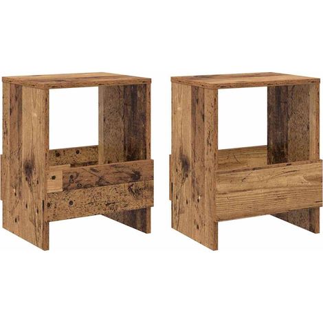 Scaffale per riviste 2 pcs Legno vecchio 35 x 30 x 45 cm vidaXL