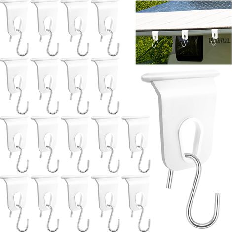 Lot de 18 œillets de piping pour rail de piping Rail, 5 à 6 mm, crochets de store de camping, accessoires de rail de passepoil (1/5)