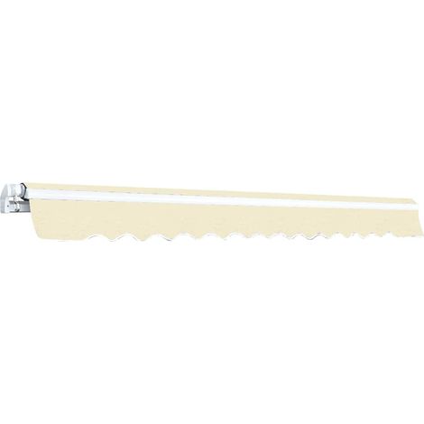 vidaXL Manuelle Markise 4 x 3 m Creme 100% Polyester (1/5)