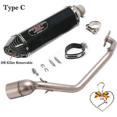Sistema De Escape Completo Para Motocicleta, Silenciador Db Killer, Tubo Medio Delantero Para Honda Pcx125 Pcx150 Pcx 125 150 2021 - 2023( Type C) (1/5)