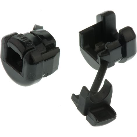 Bague de positionnement, RS PRO, Réducteur de tension Nylon 66, Noir, diamètre maximum: 7.4mm ( Prix pour Sachet de 25 )