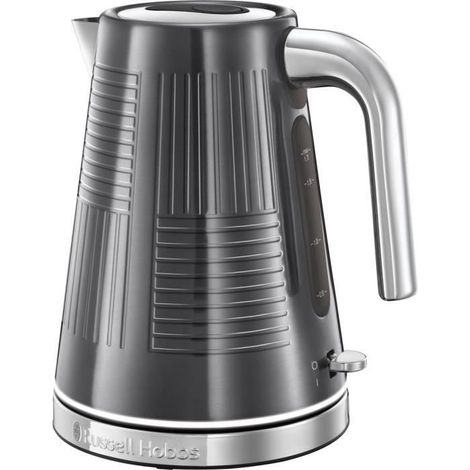 Russell Hobbs 25240-70 Bouilloire 1,7L Geo Steel, Ebullition Rapide, Illumination claire a la Base, Design Premium (1/4)