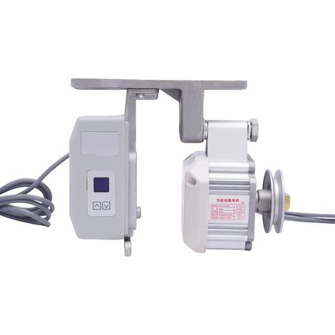 Máquina de coser industrial, servomotor sin escobillas, alto rendimiento, color plata. (1/2)