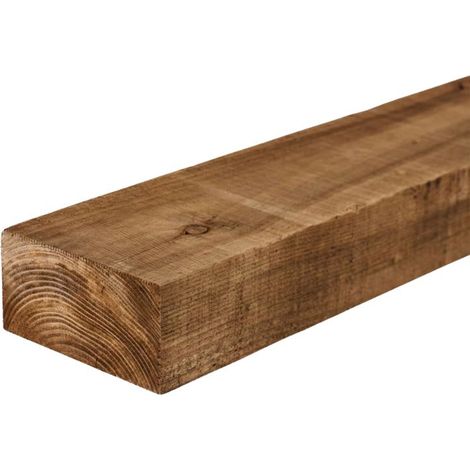 120mm x 240mm Brown Treated Garden Railway Sleeper 2.4m