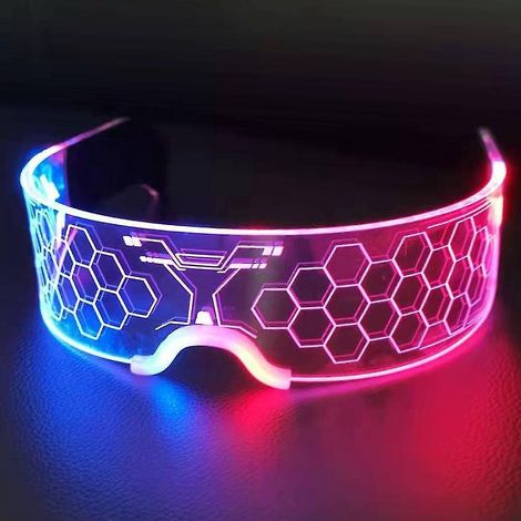 Lunettes LED lumineuses, lunettes à visière LED, lunettes lumineuses (1/5)