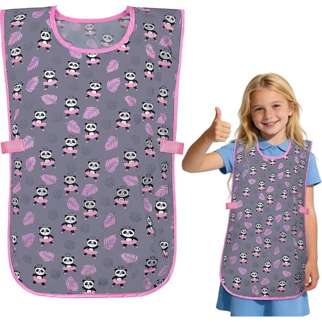 DiULi ensemble tablier et toque de chef pour enfants - Tablier de cuisine réglable de taille S avec 2 poches pour la pâtisserie, la peinture et les activités artistiques (1/5)