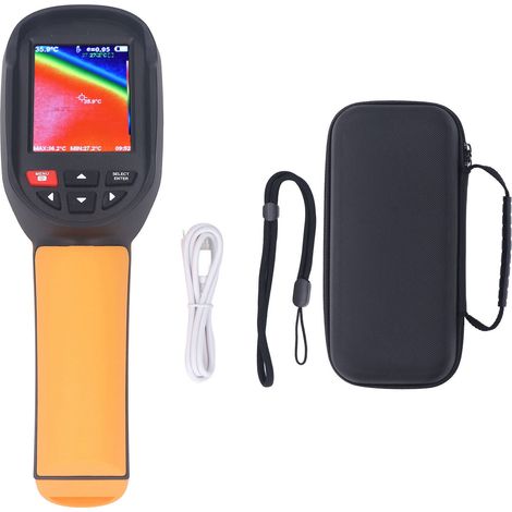 Caméra thermique portable HD 120x90 pixels, thermomètre infrarouge de précision -25°C à 550°C, détecteur de température à main pour diagnostic électrique et bâtiment (1/5)