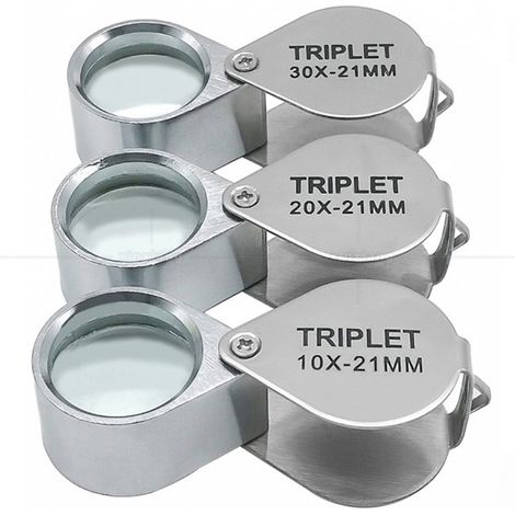 Loupe de bijoutier portative 10x/20x/30x Avec étui 42 x 25 x 18 mm (1/4)