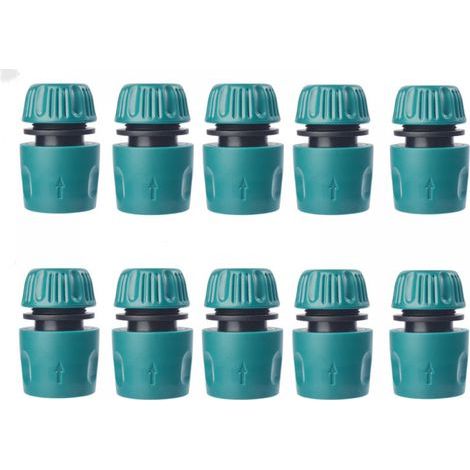 Garden hose connector - Durable tap connector - For washing machines - Garden hose tap - 10 pieces, green (1/5)