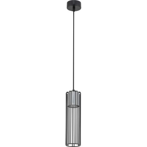 Suspension tube indus noir/argent Fobia 1xGU10 25W Sigma (1/2)