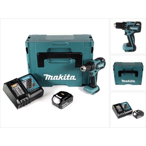 Makita DDF 459 RT1J Akku Bohrschrauber 18V 45Nm im Makpac + 1x 5,0 Ah Akku + Ladegerät