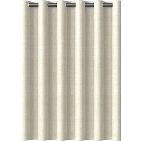 Rideau de chambre à coucher de salon en matériau épaissi imperméable sans perforation installation facile tringle de douche beige
