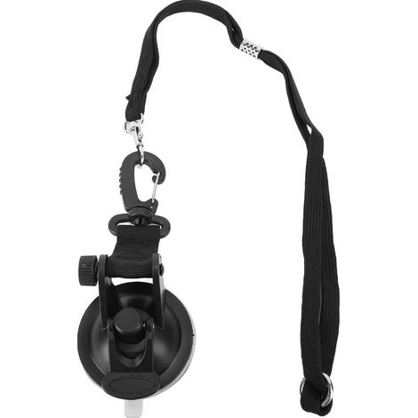 Laisse de bain pour chien avec ventouse, laisse de contention réglable en nylon pour le toilettage des chiens et des chats, sangle de sécurité étanche pour baignoire et douche, noire, grande taille (1/5)