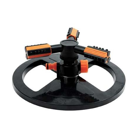 IRRIGATORE 3 BRACCI SU BASE STARS - PLASTICA CIRCOLARE INNESTO RAPIDO PASSANTE- 2 pezzi