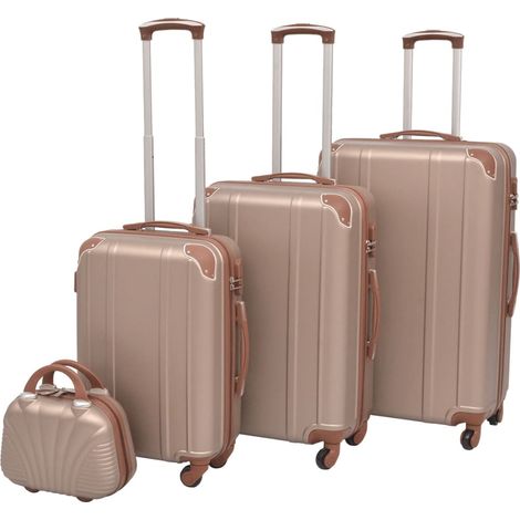 Teenpull – Vierteiliges Hartschalen-Trolley-Set Champagner (1/5)