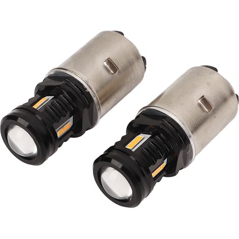 1 paire d'ampoules LED pour moto, 120 W, 12 à 24 V CC, haute luminosité, universelles pour quad, SSV et moto, lumière jaune/3000 K (1/5)