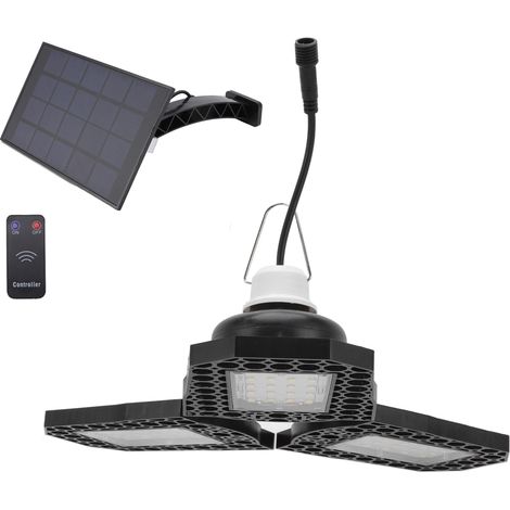 Lampe solaire d'extérieur IP65 étanche avec télécommande, LED pour jardin et cour (1/5)