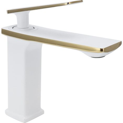 Rubinetto per lavabo da bagno, rubinetto da cucina a foro singolo con maniglia lunga in lega per bagno e WC, per mobiletto da bagno (G3/8).