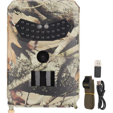 Caméra de chasse 16MP 1080P PR100 améliorée pour surveillance extérieure, observation de cerfs et faune sauvage