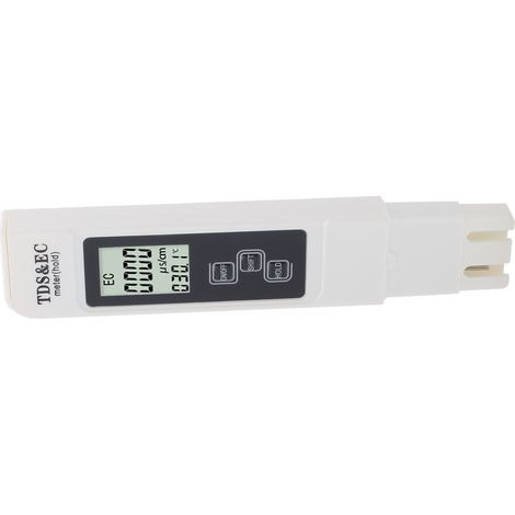 3-in-1-Wasserqualitätstester, tragbarer TDS-, EC- und Temperaturmesser mit HD-LED-Anzeige, Weiß (1/5)