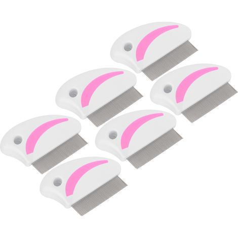 Lot de 6 peignes anti-puces pour chiens, chiots et chats : brosse multifonctionnelle pour le toilettage des animaux. (1/5)