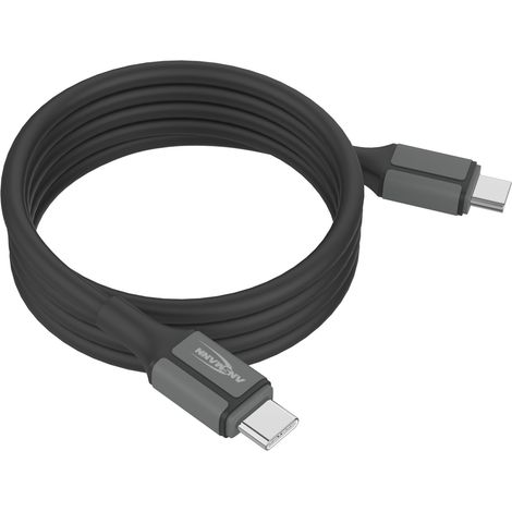 ANSMANN USB C Magnet Ladekabel 60W, Ordentlich & kompakt, Silikonkabel schwarz (1/5)