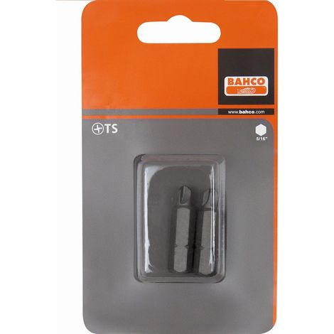 Bahco Embout de visseuse à chocs 5/16 pour vis TORQ-SET de 8 mm, 32 mm - 2 pcs/conditionnement blister - 70S/TS8-2P"