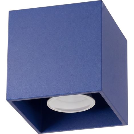 Plafonniers Quad aluminium outremer 1xGU10 10cm Sollux (1/5)