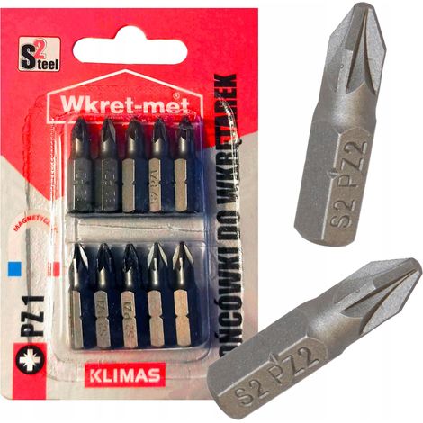 Embouts de visseuse PZ1 - 25 mm - 10 pièces - Magnétiques et durables (1/5)