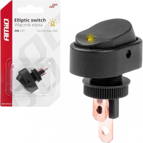 Interruptor elíptico con retroiluminación 12V 24V amio-03088 (1/5)