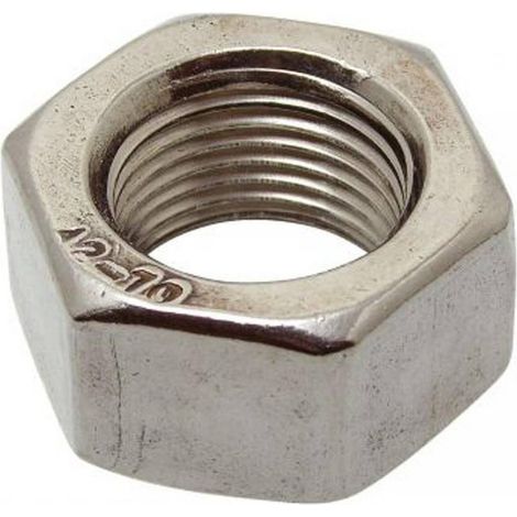 50 Ecrous Hexagonaux Filetage Métrique Pas Fin M12 mm - DIN 934 - Inox A4 - D-Work (1/5)
