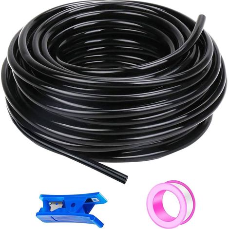 50 Meter Polyurethane Pneumatic Hose PU Air Kit Black 8mm OD x 5mm ID Compressed Air Hose Can Be Used for Compressors Pneumatic Tools (1/5)