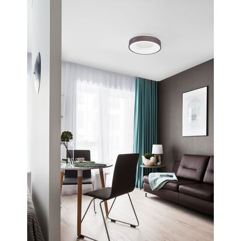 Plafoniera LED Nova Luce Rando Thin alluminio marrone Ø 38 cm 30 W 3000 K dimmerabile per soggiorno 1800 lm rif. 9353833 (1/5)