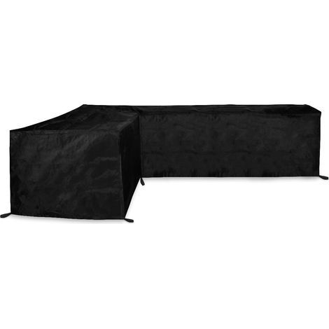 Housse pour canapé de jardin en forme de L (270 x 270 x 90 cm, environ 90 cm de hauteur) – imperméable, résistante aux UV et au gel (1/5)