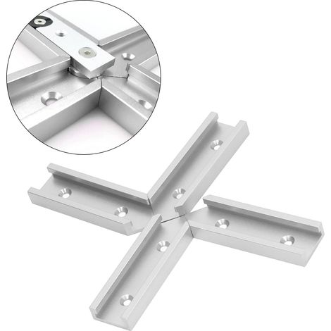 100-mm-T-Nut-Verbinder, universell für die Holzbearbeitung, Typ 30, Kreuznut, silber (1/5)
