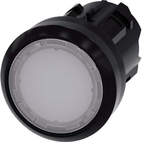 Siemens 3SU10010AA600AA0 3SU1001-0AA60-0AA0 Leuchtdrucktaster Frontring Kunststoff, rund Knopf Schwa