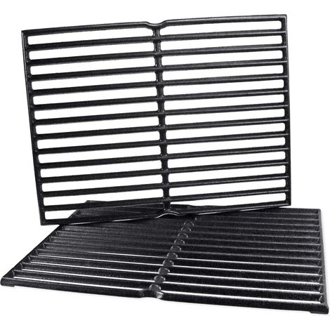 7522 38 cm x 28.8 cm Cast Iron Grill for Spirit E200/210, S200/210 (with Side Burner Knobs), Spirit 500 (1/5)