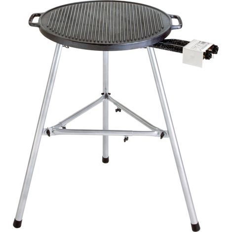 Paella World Gussplatten Set Brenner mit Grillplatte Gusseisen Ø 38/45 cm Gastronomie/Catering